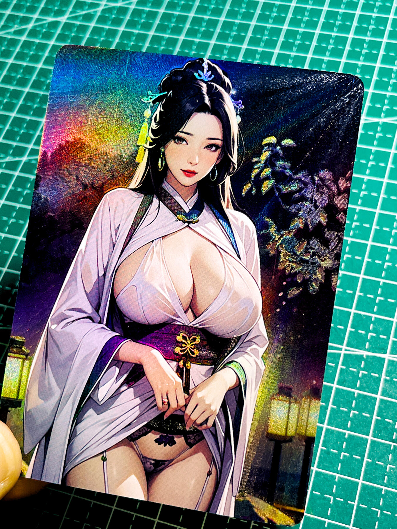 【关注参拍有赠卡】显眼宝31期  9.10日晚9:30截止 逝者如斯夫不舍昼夜 国风芳华 武侠系列  周芷若 散配1张  粗彩闪工艺   大卡尺寸  63*88