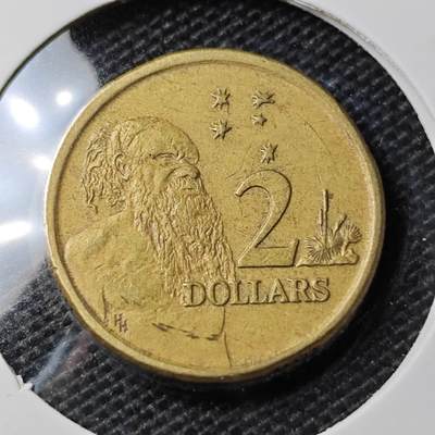 KK钱币收藏小铺 第335场 2月预留时间 周末发货 -  1988澳大利亚土著人2元
