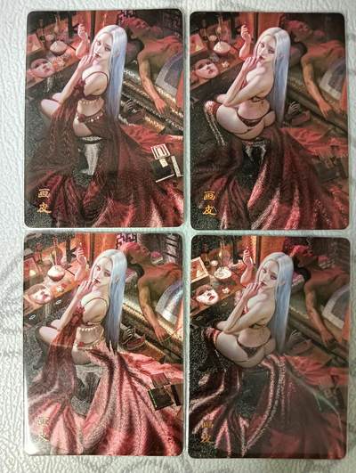 花开卡拍第38期（9月14号周日截拍，品控勿拍!!!拍品不寄存，运费5元，自制卡难免瑕疵，可能存在轻微撞角爆边等出厂瑕疵，品控介意勿拍！） - 燎原妖姬传 刷子 画皮 双服饰双工艺，粗闪和幻彩粗闪