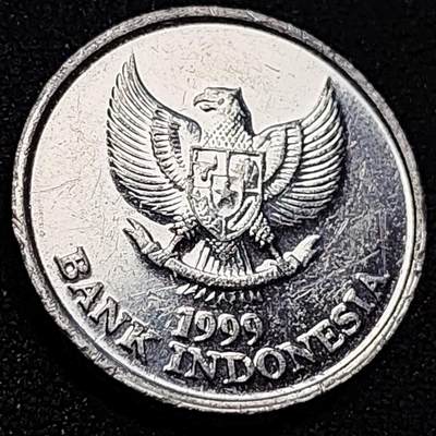 泉币菌-第107场-精品福利场 印度尼西亚100卢比铝币 凤头鹦鹉 23mm