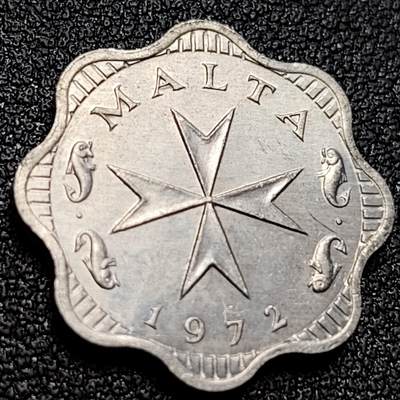 泉币菌-第107场-精品福利场 稀少 马耳他 1972年 2米尔 铝币 20MM 