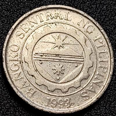 泉币菌-第107场-精品福利场 菲律宾1比索 国父何塞·黎刹 镀镍钢币 24mm