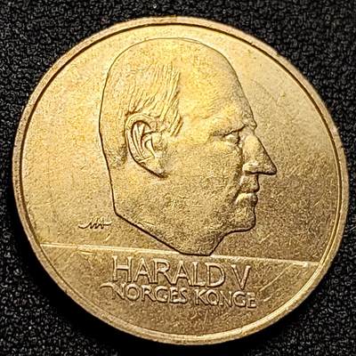 泉币菌-第107场-精品福利场 半艘维京战船 2003年挪威王国版 20克郎铜币  27.5毫米 币值已经16，17了