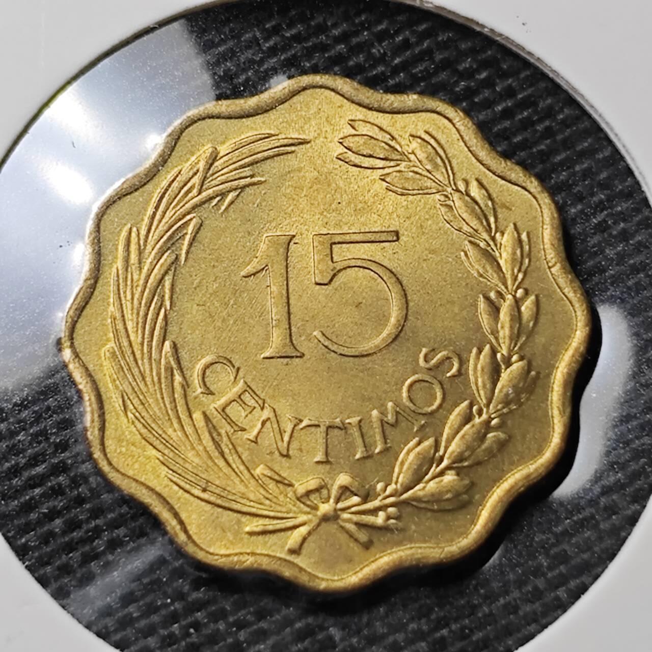 KK钱币收藏小铺 第335场 2月预留时间 周末发货 1953巴拉圭15分铜币 好品