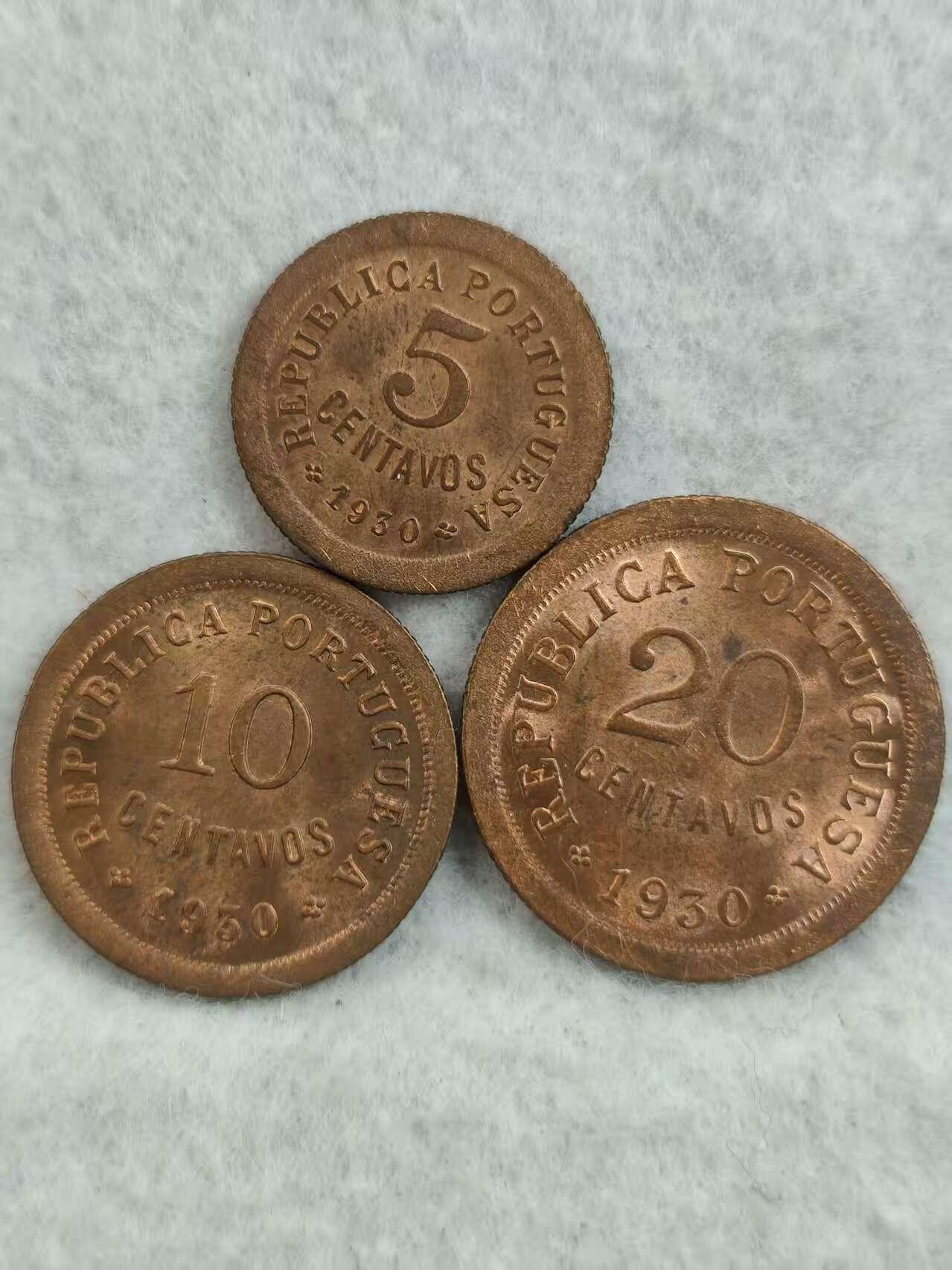 G&W世界散币，银币处理专场（第29场） 葡属佛得角1930年3枚