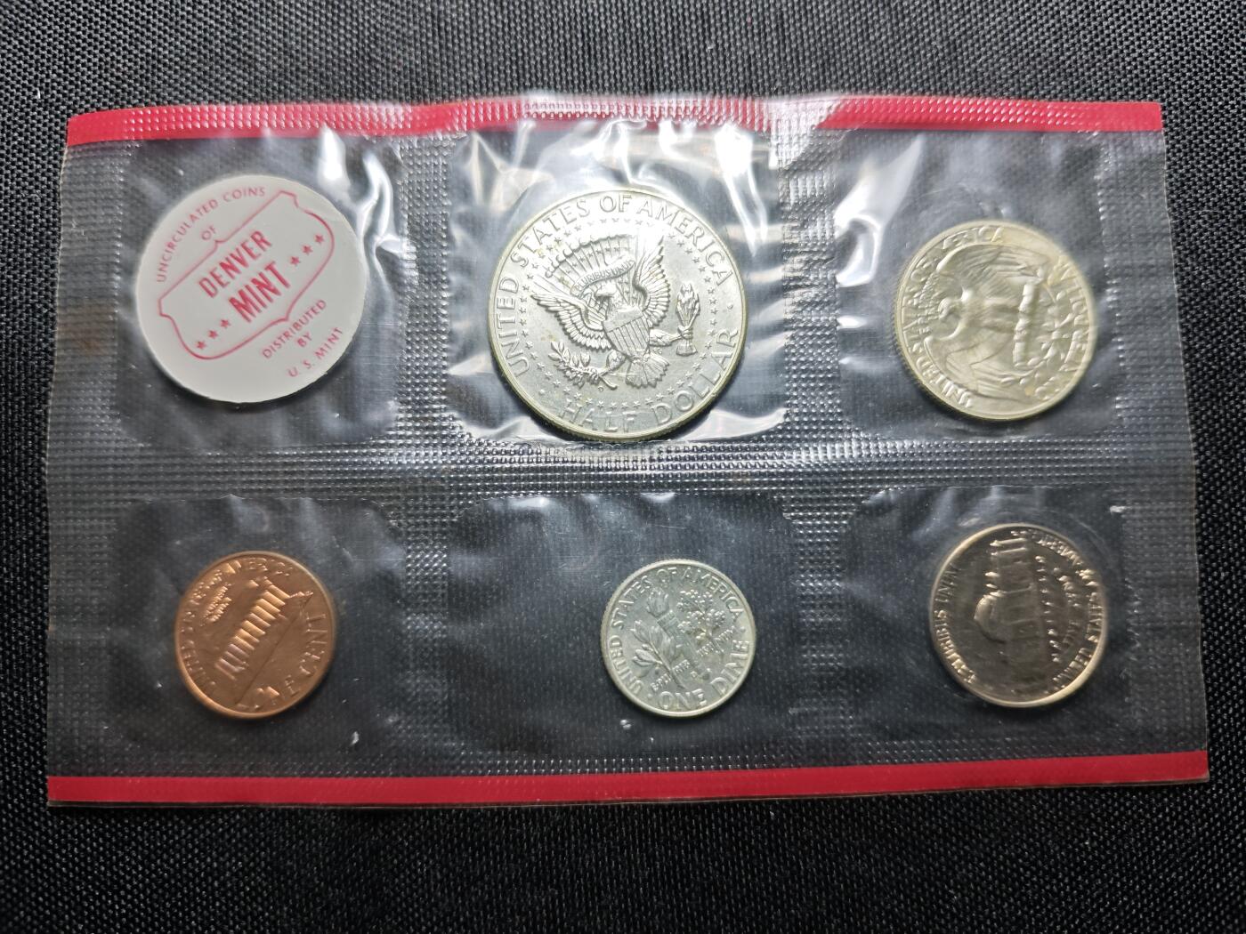 KK钱币收藏小铺 套币专场 2月预留时间 周末发货   1964美国大小面值清年套币 含3枚高银好品银币！