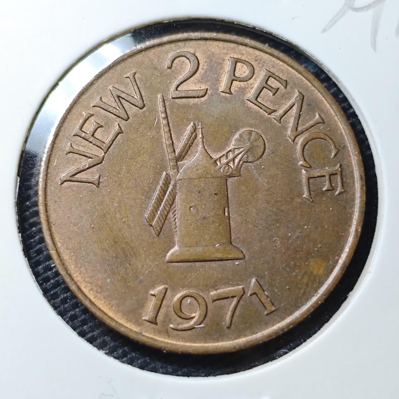 KK钱币收藏小铺 第334期 2月预留时间 周末发货  1971根西2便士铜币