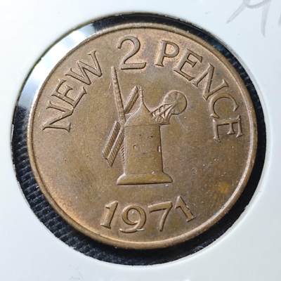 KK钱币收藏小铺 第334期 2月预留时间 周末发货 -  1971根西2便士铜币