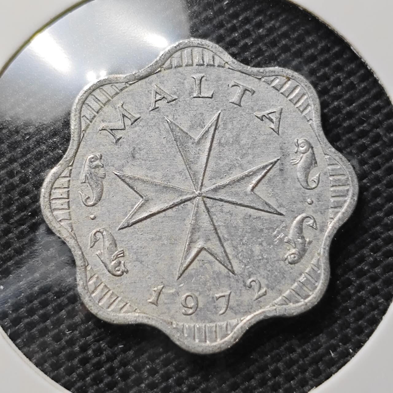 KK钱币收藏小铺 第334期 2月预留时间 周末发货  1972马耳他2米尔