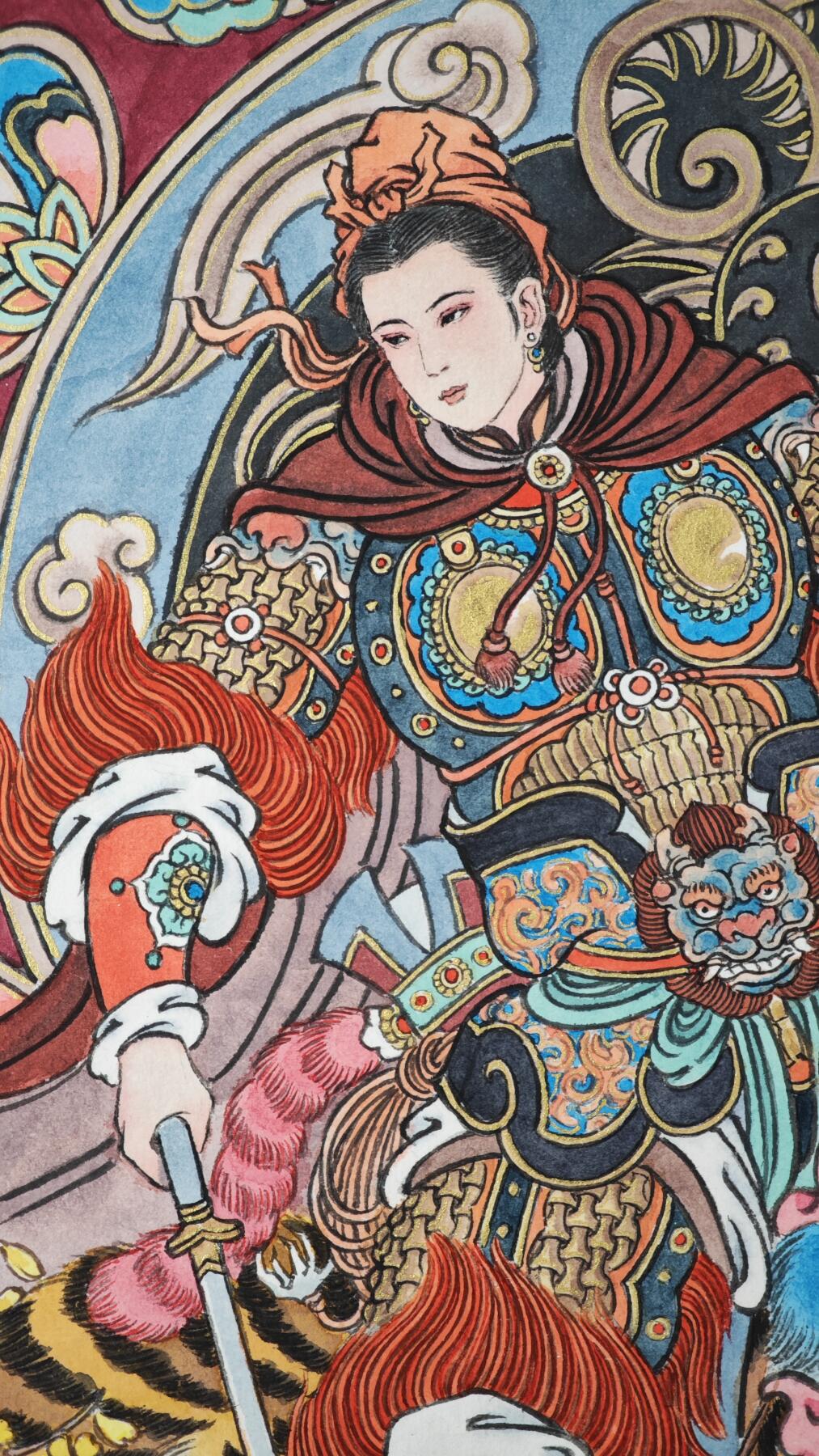 白泽拍卖卡牌手绘专场第24期（持续征集ING，白露暧秋色，月明清漏中） 2025 冯涛手绘画 鼠-扈三娘 尺寸：30cm*41.5cm  冯涛亲签