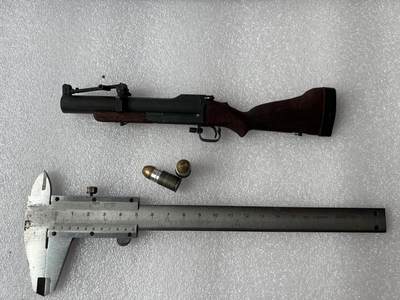 零元拍：H&G 1/4 M79榴蛋仓模型，全金属，含两枚蛋蛋，无背带，全品没毛病。无包装。 - 零元拍：H&G 1/4 M79榴蛋仓模型，全金属，含两枚蛋蛋，无背带，全品没毛病。无包装。