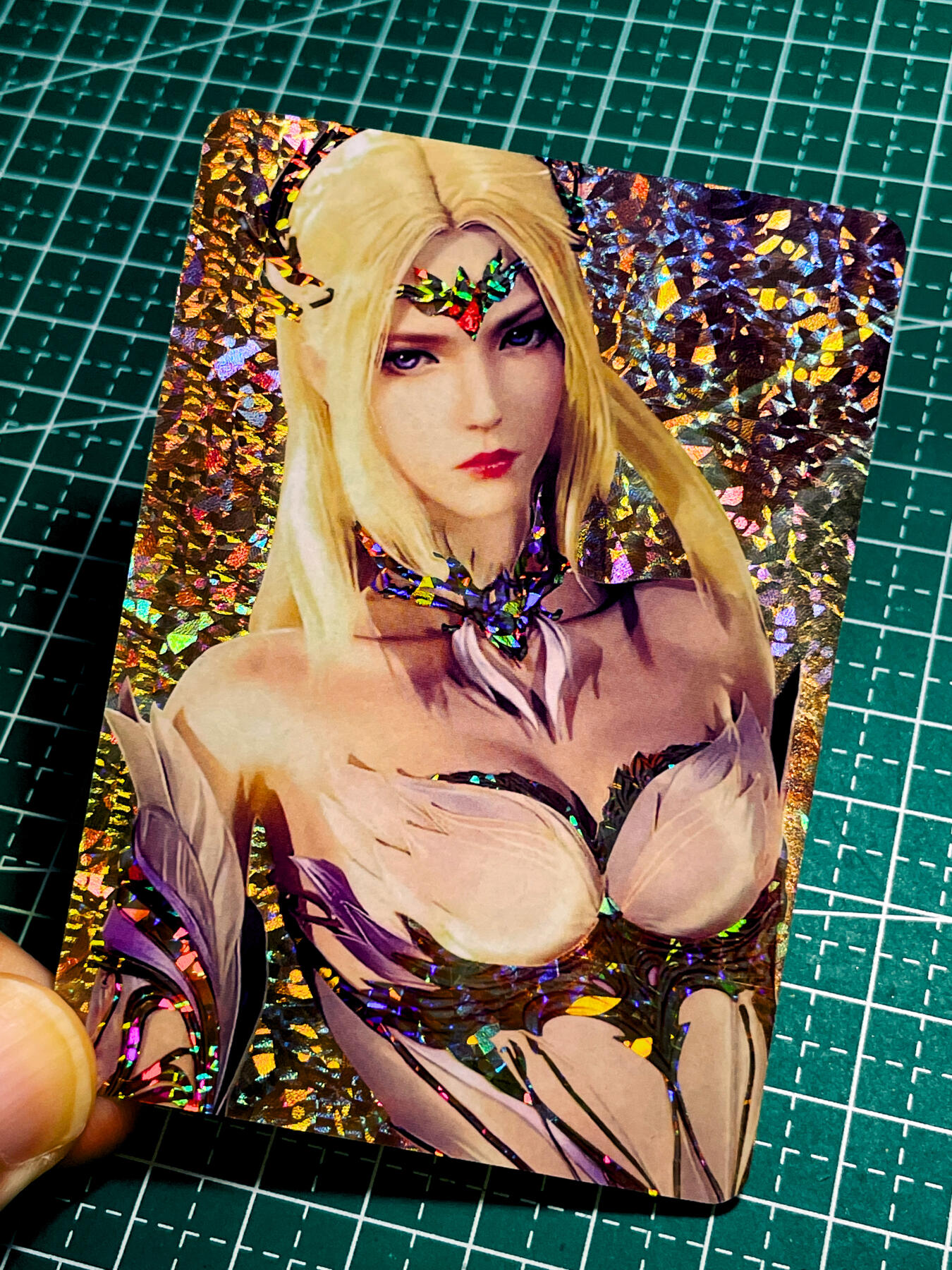 【关注参拍有赠卡】显眼宝31期  9.10日晚9:30截止 逝者如斯夫不舍昼夜 彩钻 千刃雪一张  彩钻工艺  大卡尺寸  63*88