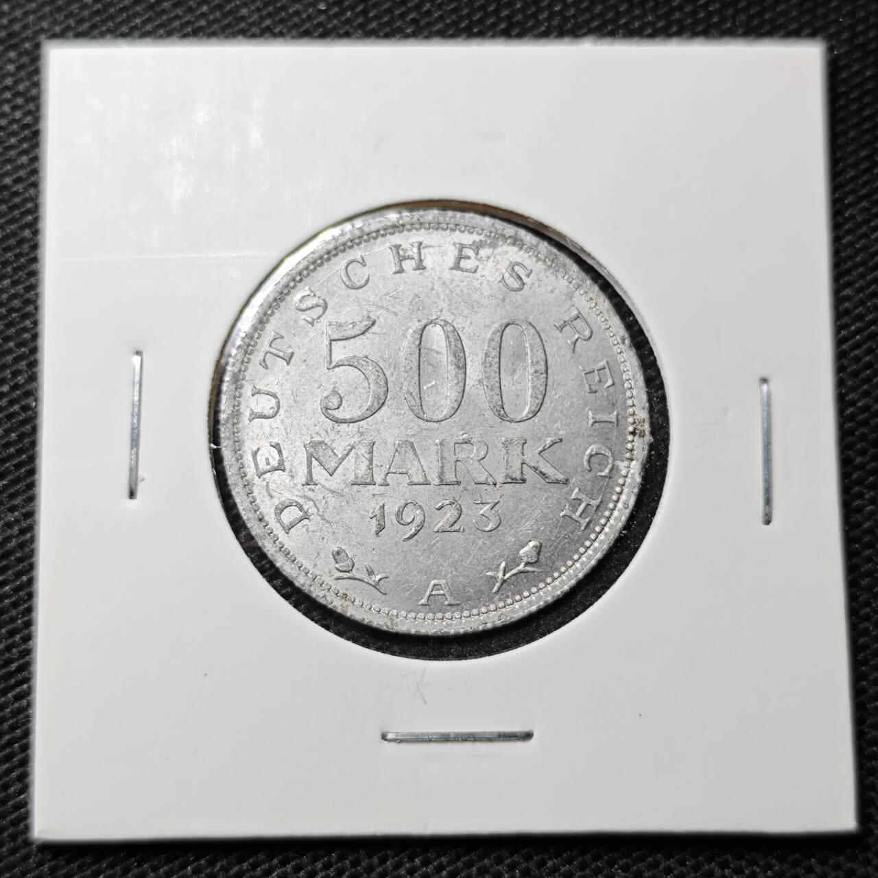 KK钱币收藏小铺 第335场 2月预留时间 周末发货 1923德国魏玛共和国500马克