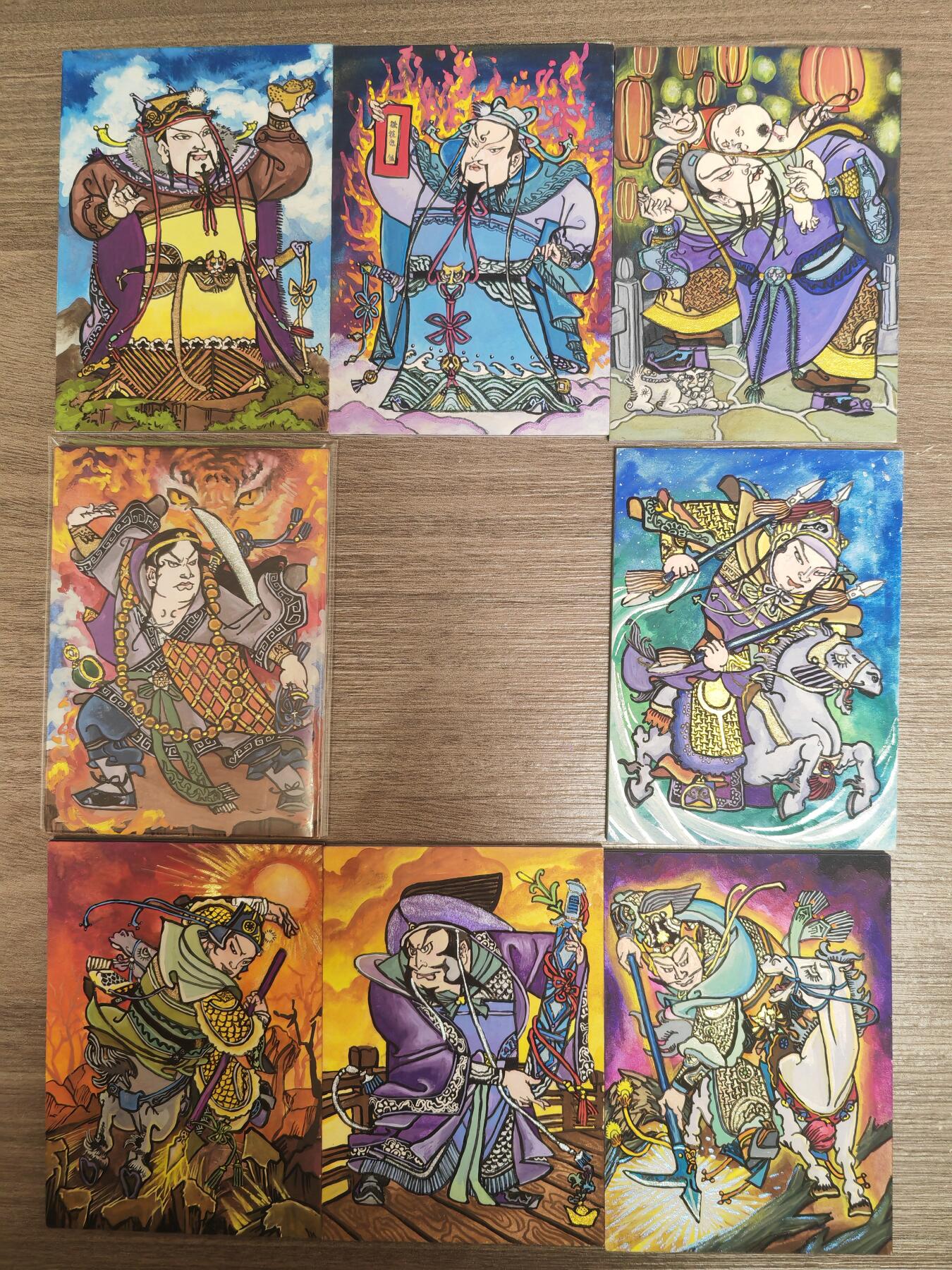 阳大大卡牌拍卖第71期（持续收拍品，周五晚上九点截拍，进群福利早知道） 【手绘卡天罡大全套】香山文创 孙忠会 年画水浒 谭文玲作品 天罡36张大全套 凑齐不易，太漂亮了