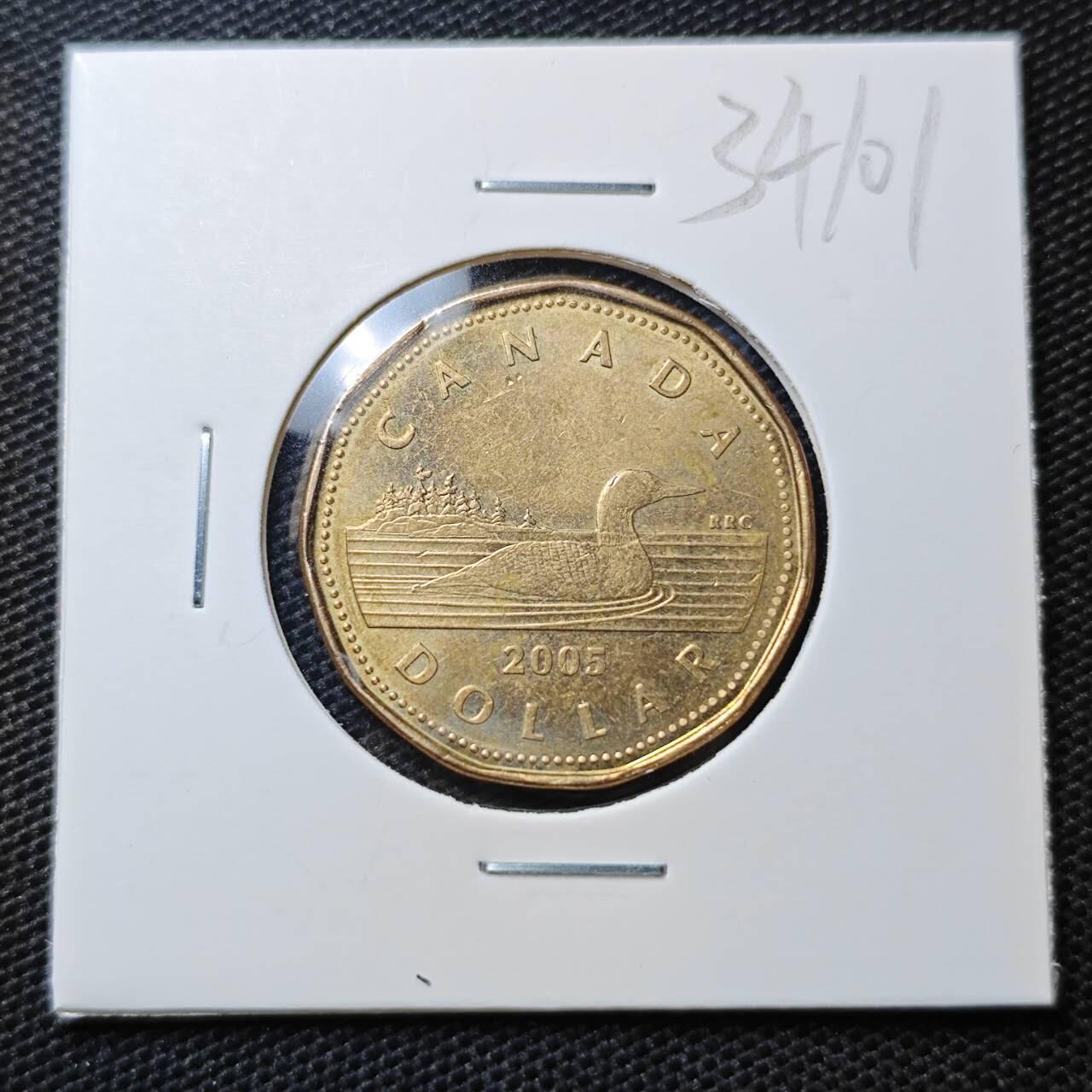 KK钱币收藏小铺 第334期 2月预留时间 周末发货 2005加拿大1元 
