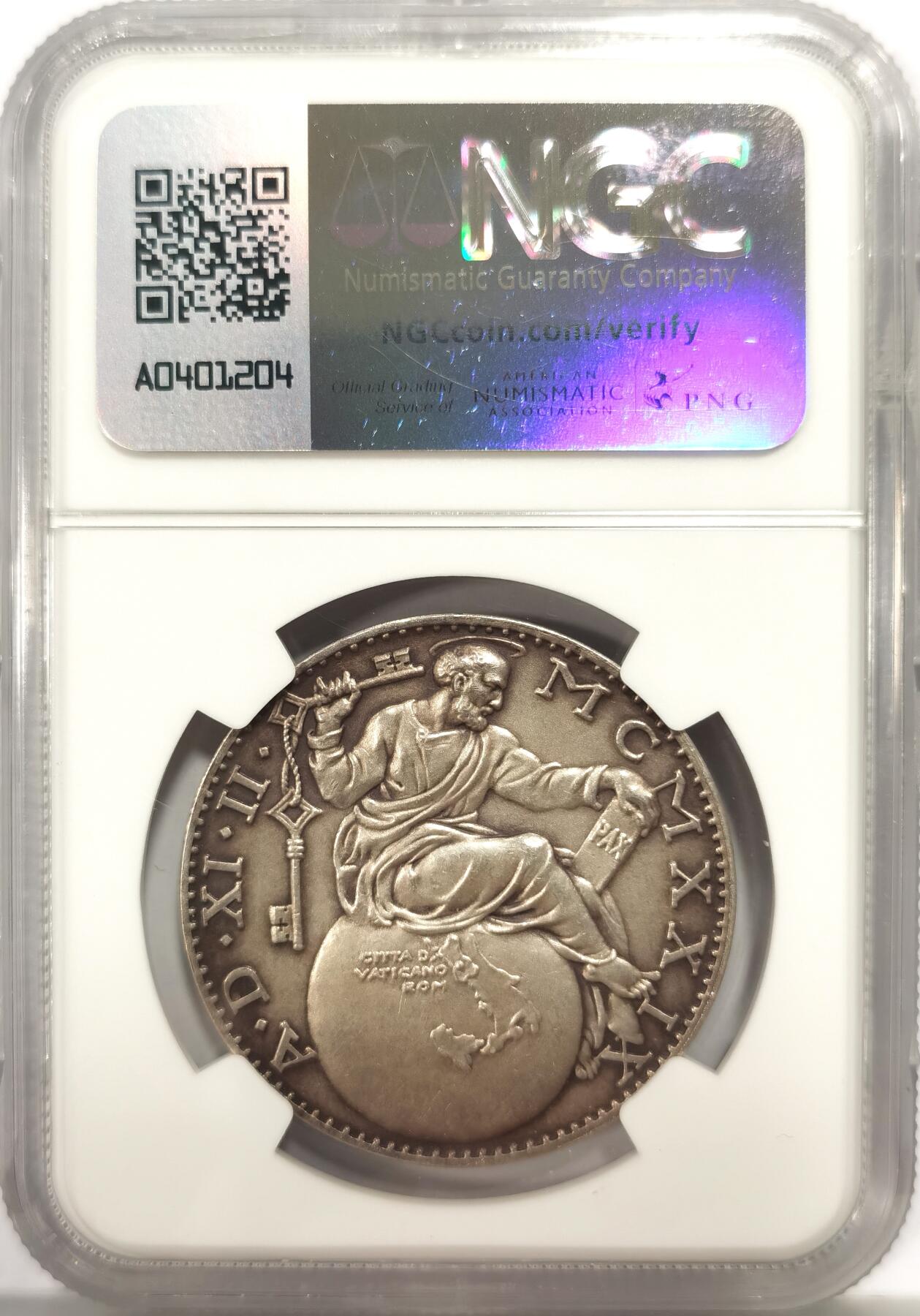 博洋堂世界钱币拍卖第139期（全场包邮） NGC MS63 德国哥茨作品，1929年教皇与墨索里尼签订拉特朗条约银章，梵蒂冈正式独立，极具历史意义！NGC评级Top2