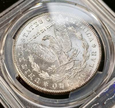 甄臻铺-世界币章拍卖（第33期），送拍享返佣金等优惠多多 PCGS-MS63 1878年S版摩根，PL质感，淡淡包浆