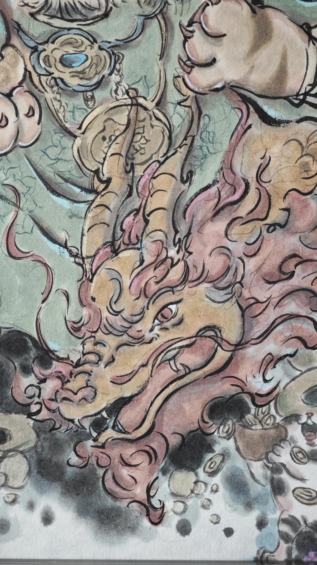 白泽拍卖卡牌手绘专场第24期（持续征集ING，白露暧秋色，月明清漏中） 2025 曾令羽手绘画 招财猫 尺寸：19cm*25.5cm