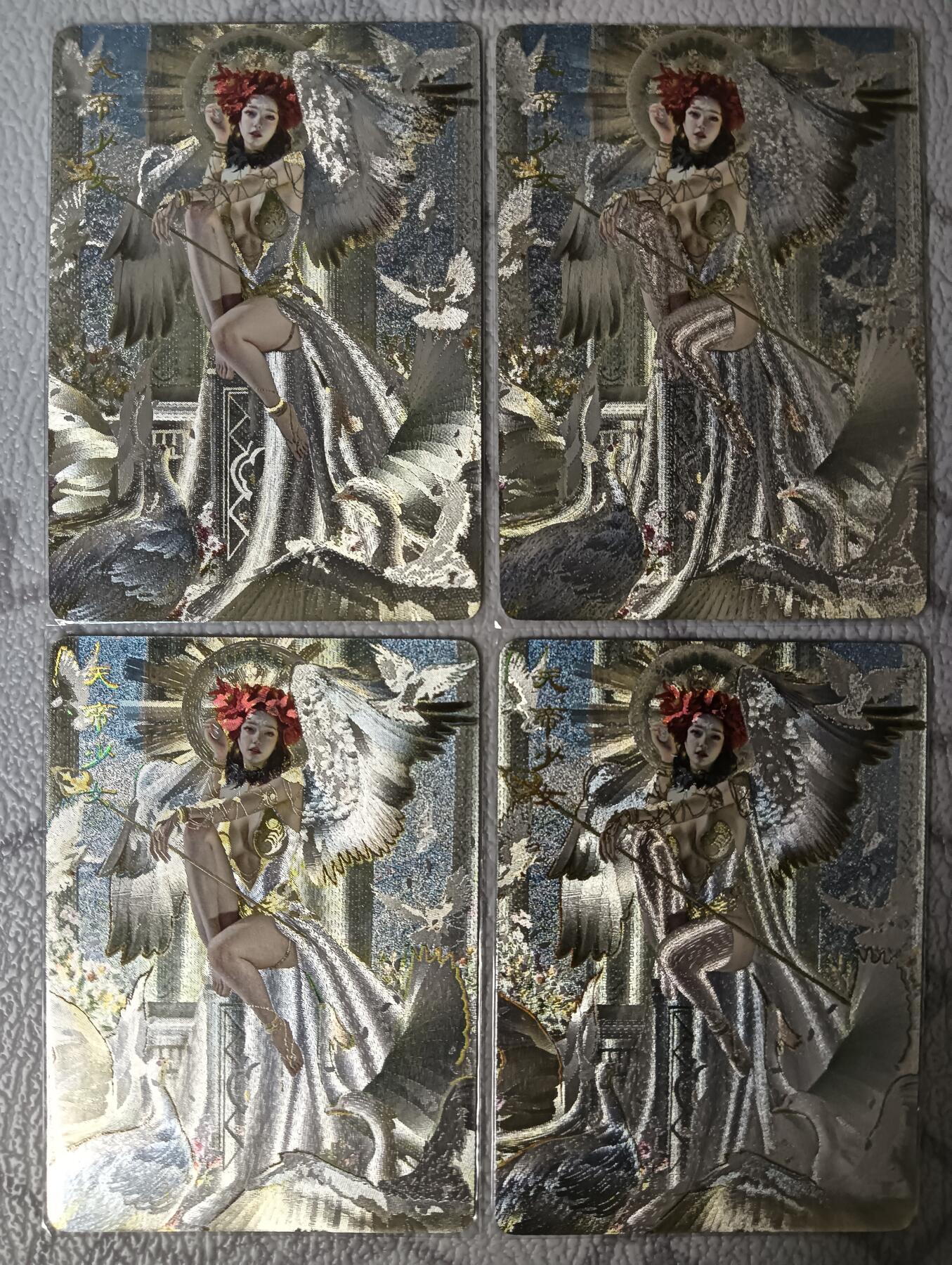 花开卡拍第38期（9月14号周日截拍，品控勿拍!!!拍品不寄存，运费5元，自制卡难免瑕疵，可能存在轻微撞角爆边等出厂瑕疵，品控介意勿拍！） 燎原妖姬传 刷子 天帝少女 双服饰双工艺，粗闪和幻彩粗闪
