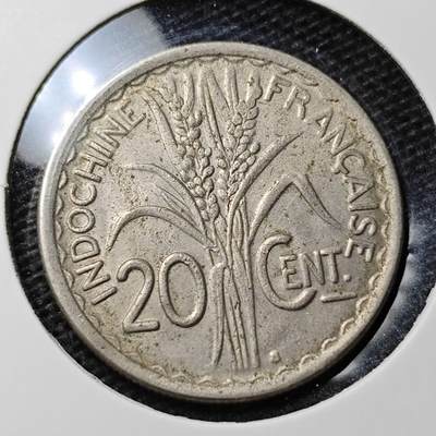 KK钱币收藏小铺 第335场 2月预留时间 周末发货 - 1941法属印度支那20分 深打状态