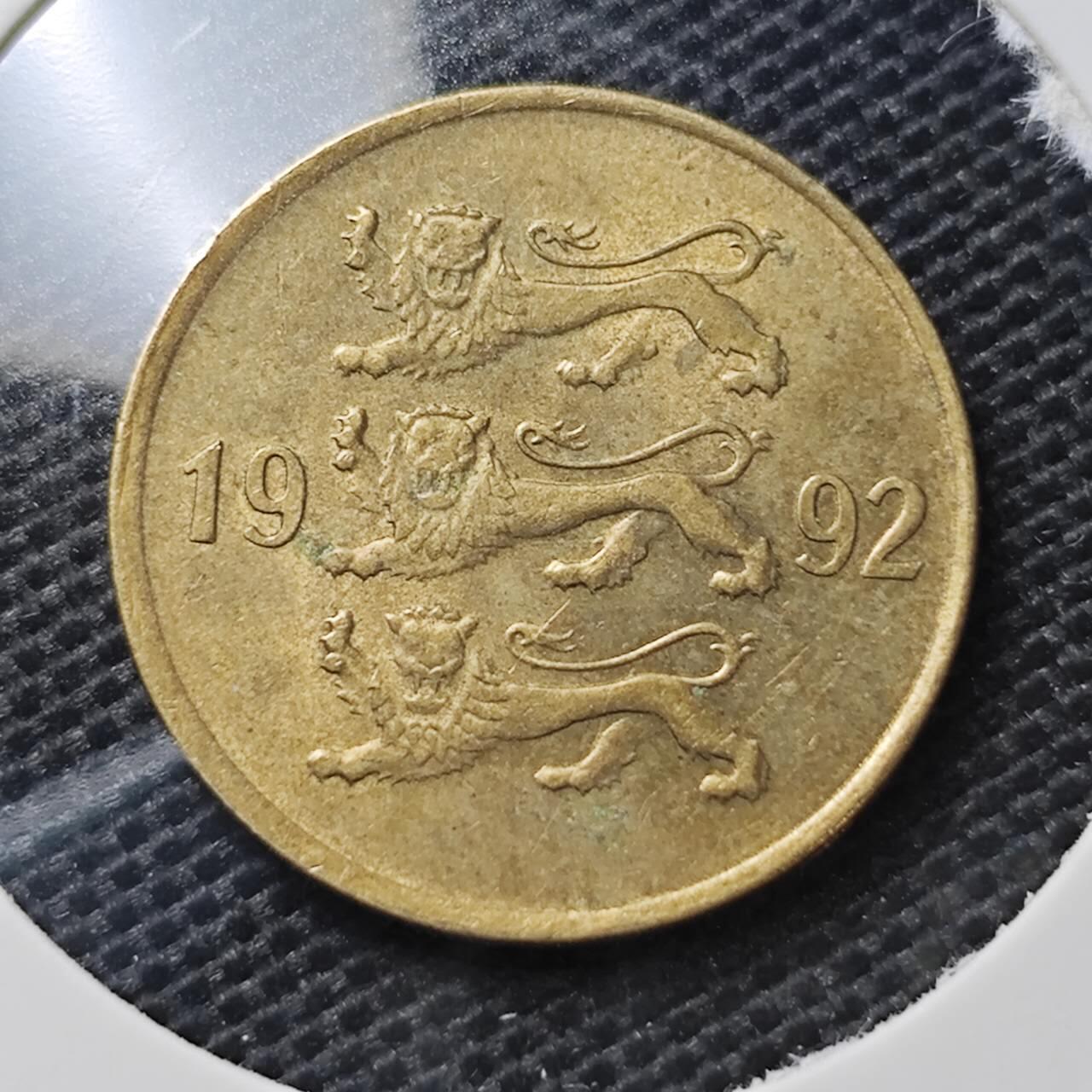 KK钱币收藏小铺 第334期 2月预留时间 周末发货  爱沙尼亚20分铜币