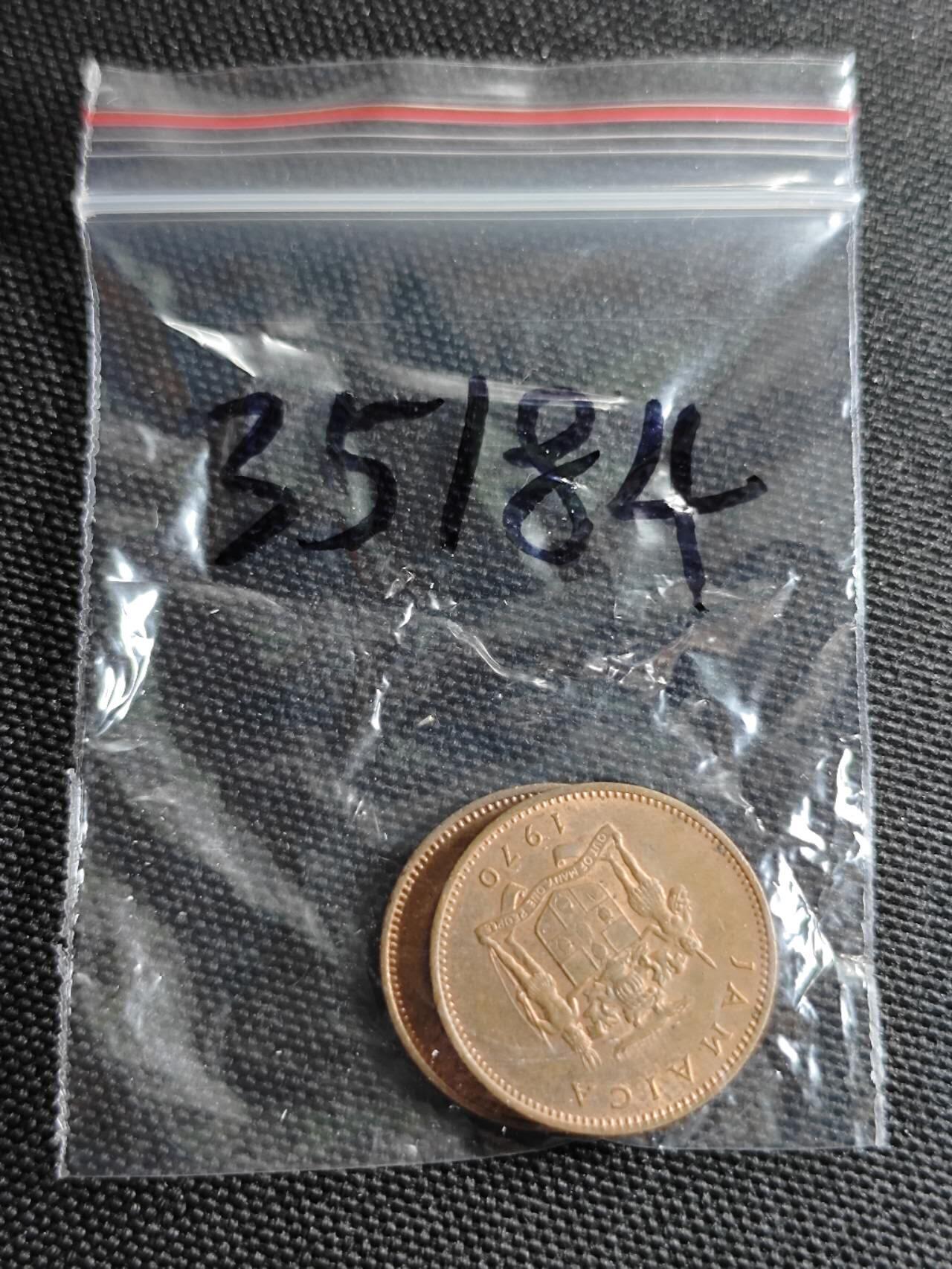 KK钱币收藏小铺 第335场 2月预留时间 周末发货  牙买加一分铜币2枚