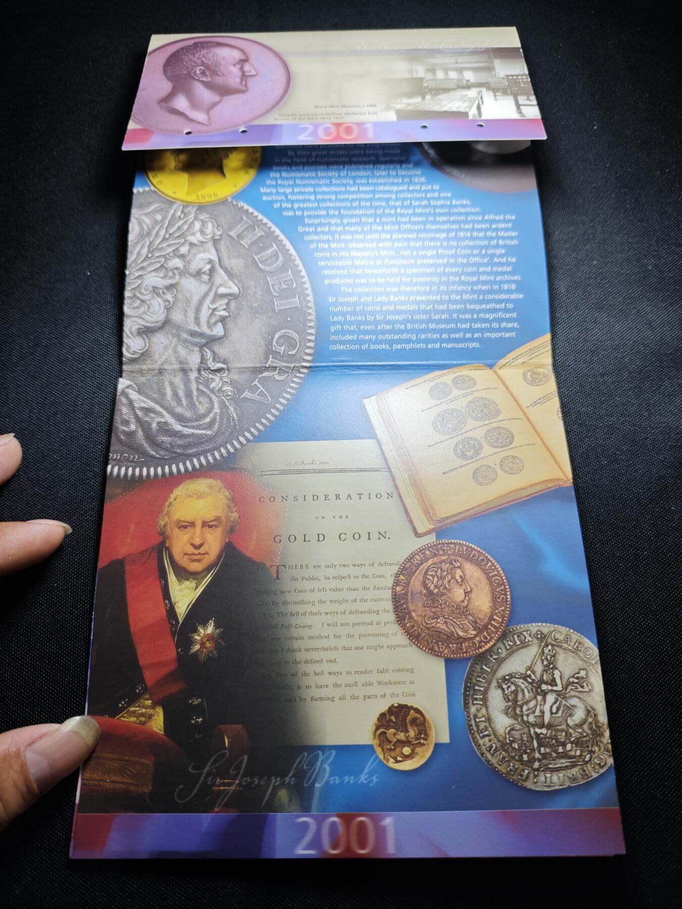 KK钱币收藏小铺 套币专场 2月预留时间 周末发货  2001英国官方造币厂精制套币 含2镑精制币