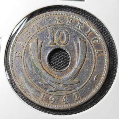 KK钱币收藏小铺 第335场 2月预留时间 周末发货 - 1942英属东非10分 