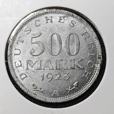 KK钱币收藏小铺 第335场 2月预留时间 周末发货 - 1923德国魏玛共和国500马克