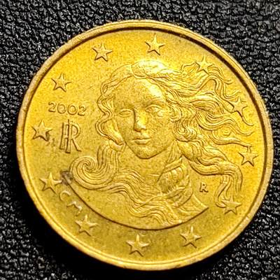泉币菌-第107场-精品福利场 - 欧元 意大利2002年10欧分铜币 女神维纳斯 19.75MM 