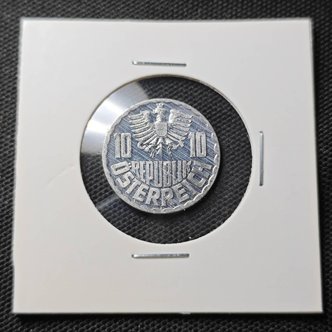 KK钱币收藏小铺 第334期 2月预留时间 周末发货  1964奥地利10格罗申 精制币