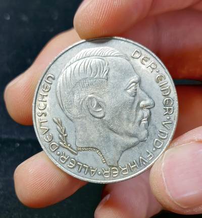 甄臻铺-世界币章拍卖（第33期），送拍享返佣金等优惠多多 1938年德奥合并元首像纪念章，后铸