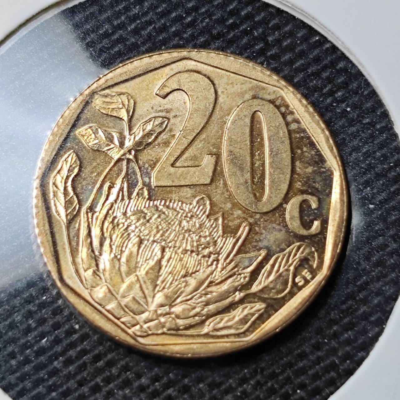 KK钱币收藏小铺 第335场 2月预留时间 周末发货 1997南非20分 