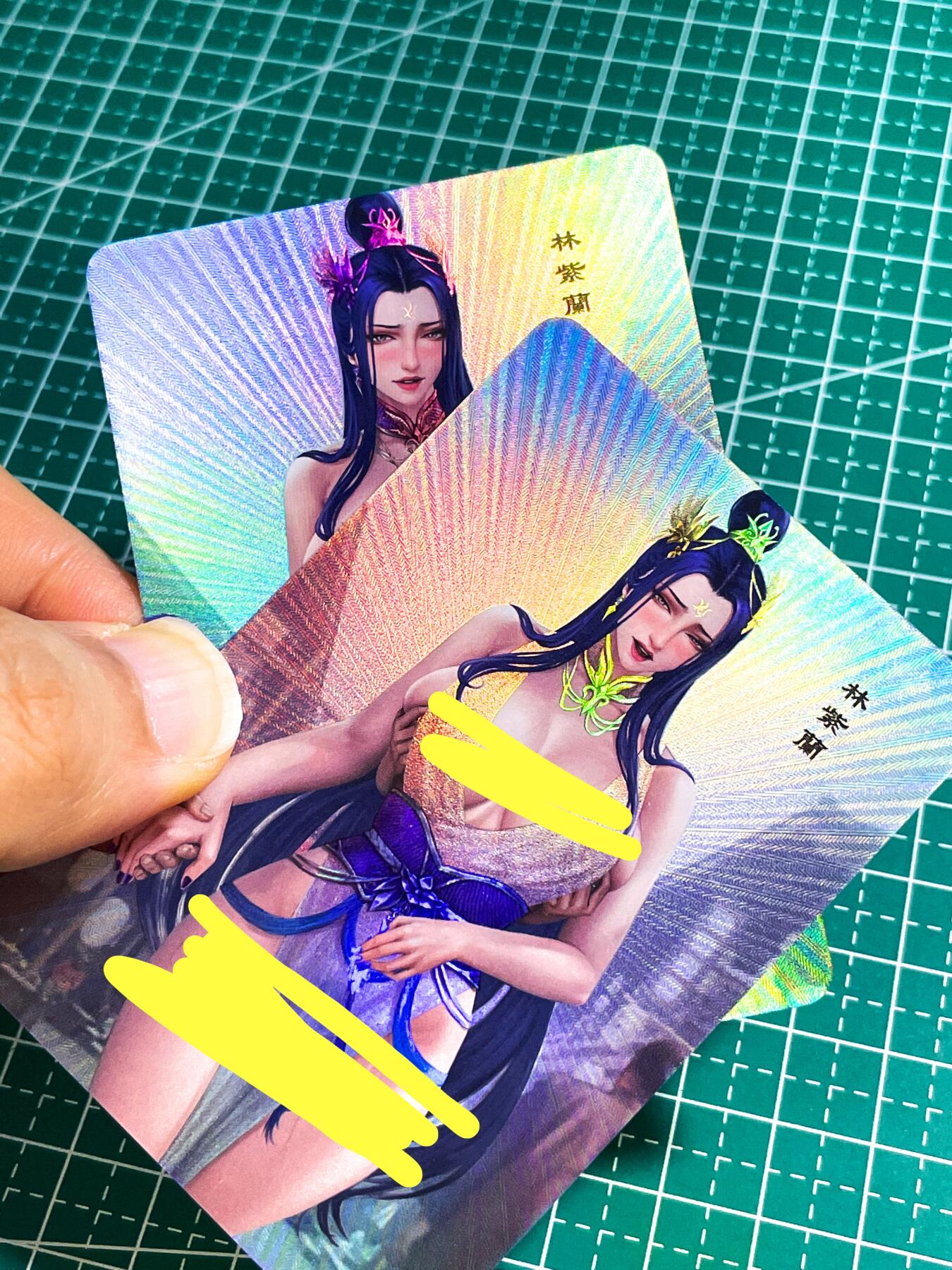 【关注参拍有赠卡】显眼宝31期  9.10日晚9:30截止 逝者如斯夫不舍昼夜 嘎嘎鸭 经典对卡系列  2渐变 一对2张 折光彩闪 小卡尺寸