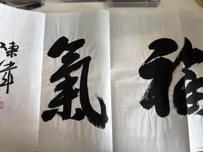 卡牌发烧友第十五期（收拍品，不寄存，23:10截拍，国潮卡牌专场） - 中国书法家协会会员 陈伟老师 二平尺作品 福气 亲笔签名加印章 未装裱