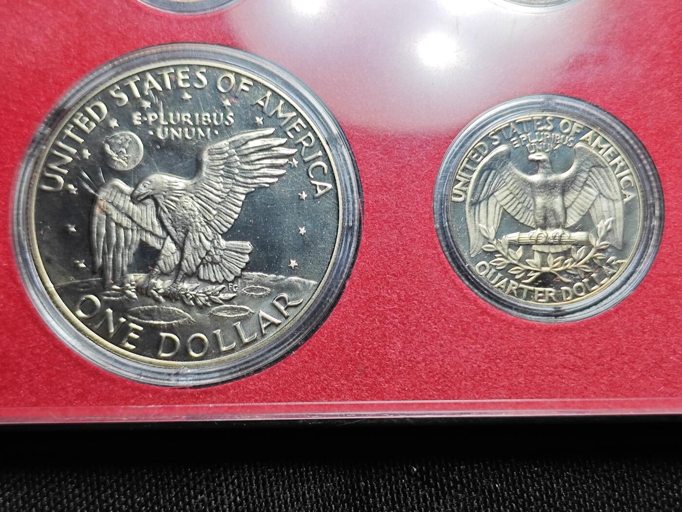 KK钱币收藏小铺 套币专场 2月预留时间 周末发货  1974美国大小面值精制套币 含艾克大一元精制套币