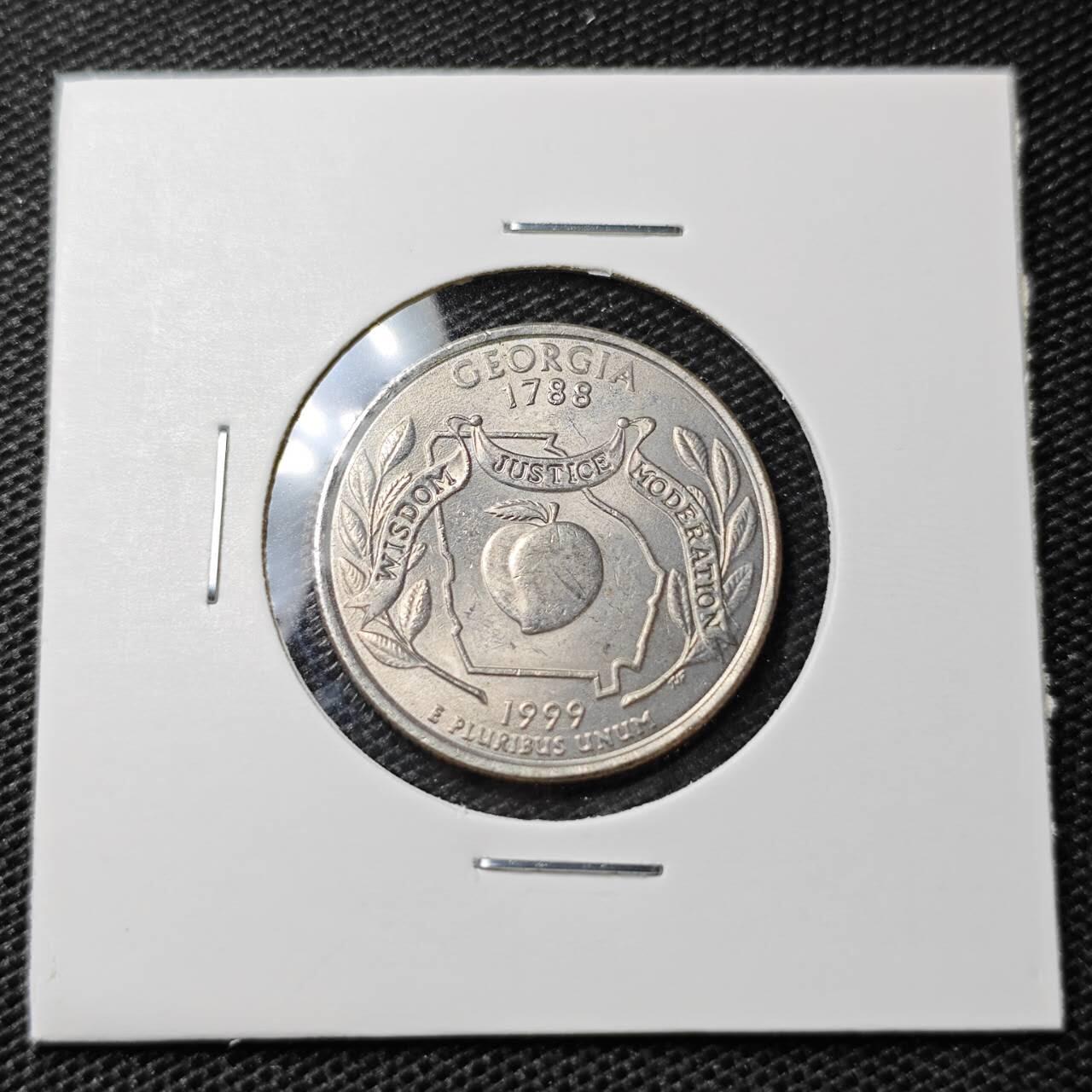 KK钱币收藏小铺 第335场 2月预留时间 周末发货 1999美国25分 纪念币