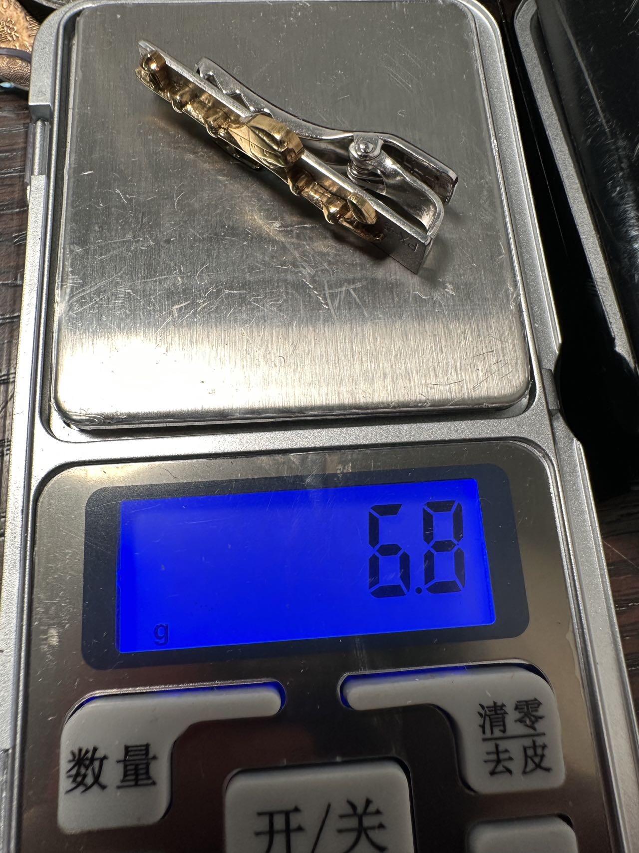 蒂克钱币-第40场 日本徽章 企业章自动拍 银制 日本 银领带夹 6.8g