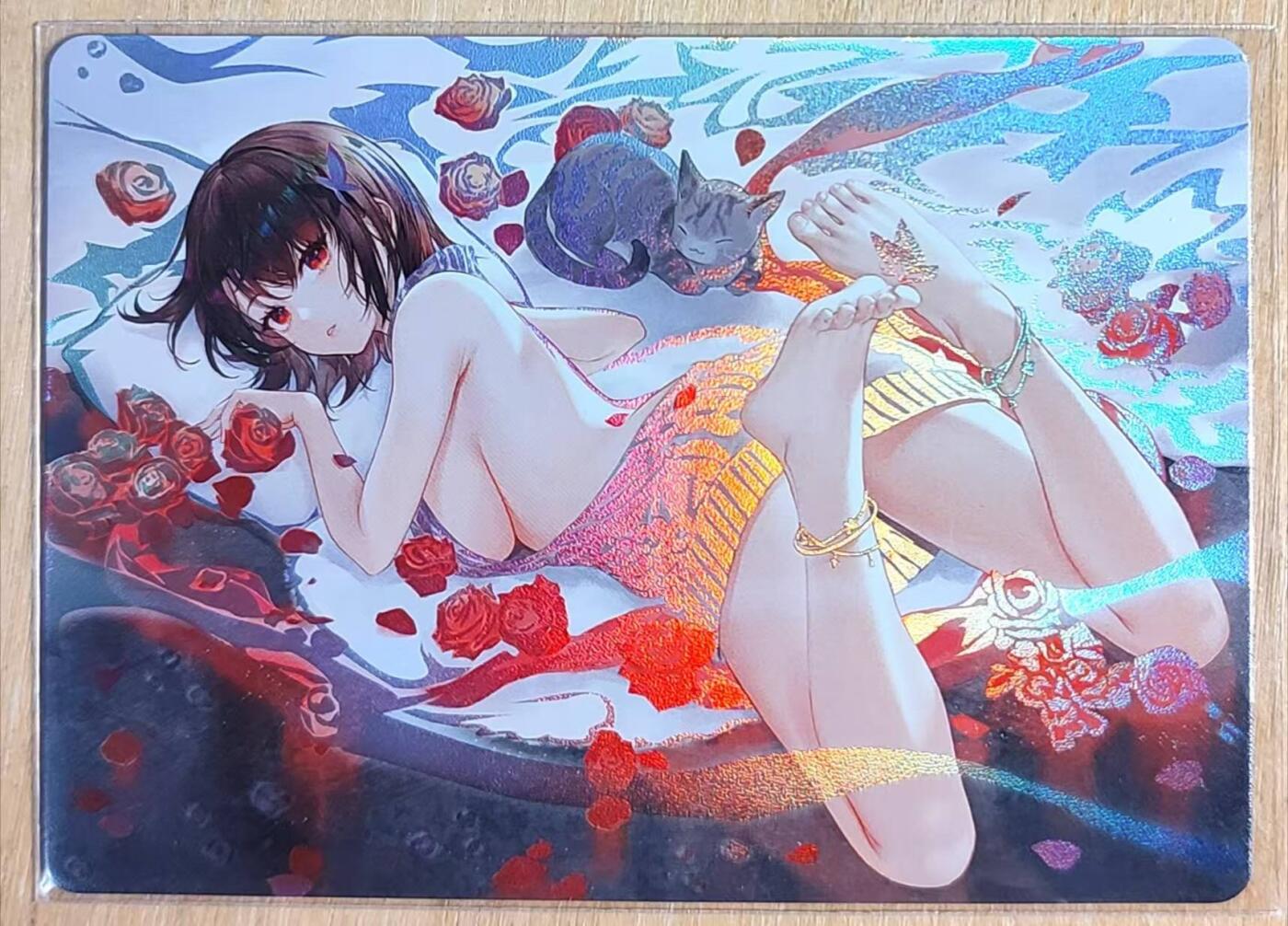 龙虎卡牌第五十四场 （无佣金，满120包邮，欢迎送拍） 磨砂彩闪 鸡腿卡牌 横版小姐姐宽松毛衣