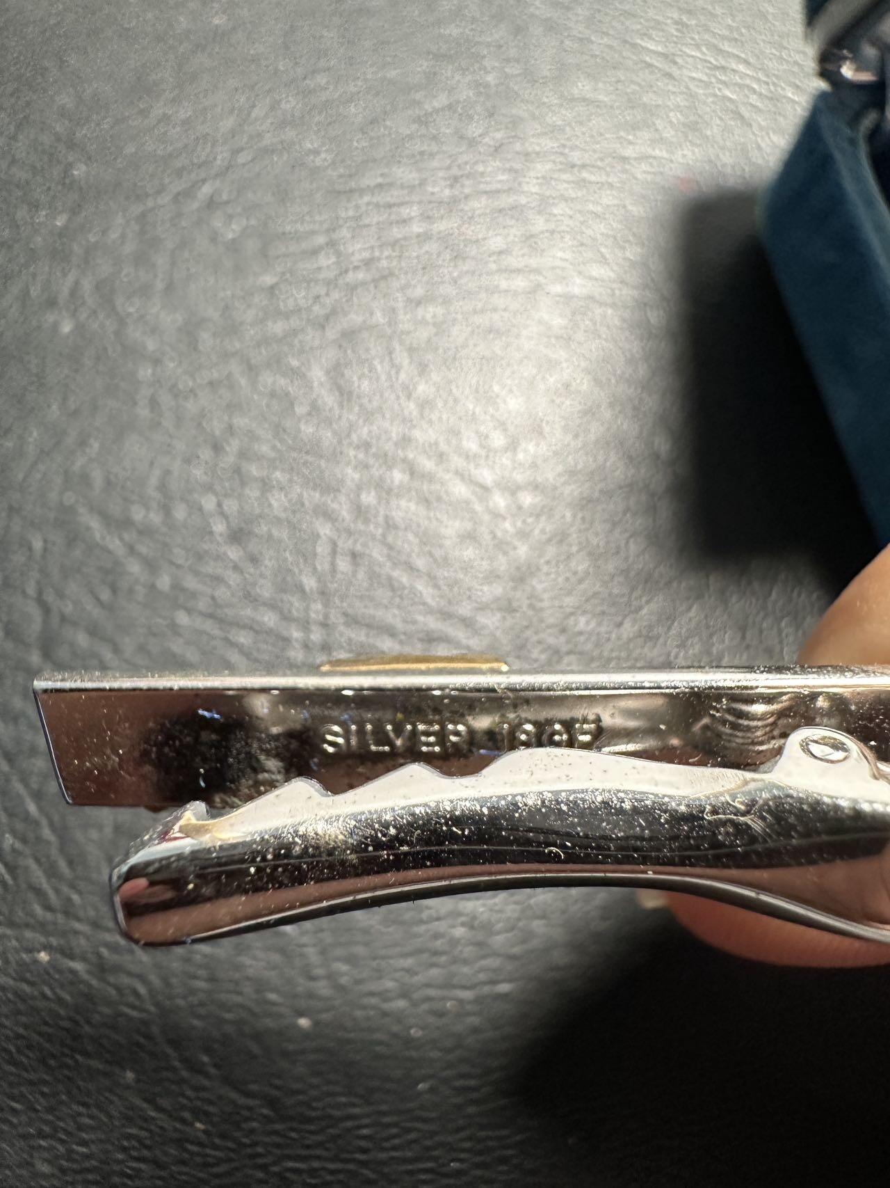 蒂克钱币-第40场 日本徽章 企业章自动拍 银制 日本 银领带夹 6.8g