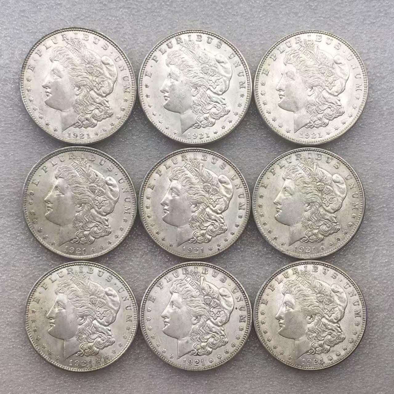 好品1921年美国摩根女神一元流通银币 26.8克 90%银 单价330元 