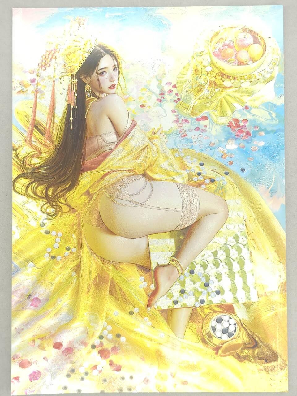 龙虎卡牌第五十四场 （无佣金，满120包邮，欢迎送拍） 【编号888】A4粗闪大卡 燎原 刷子-  （尾编，收藏佳品 右下角卷边，右上角轻微磕碰，介意勿拍）