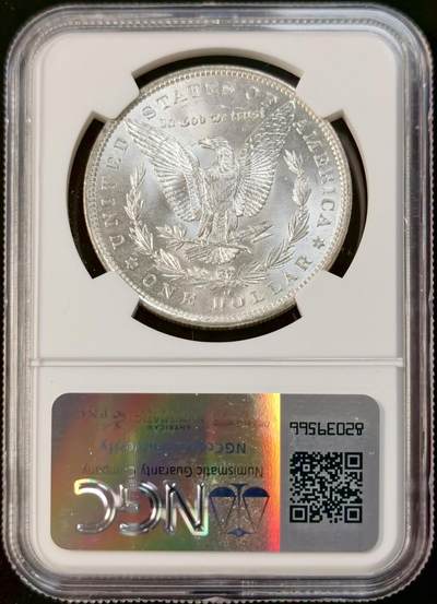 甄臻铺-世界币章拍卖（第33期），送拍享返佣金等优惠多多 NGC-MS63 1888年O版摩根，正面PL质感地板