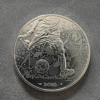 道一币馆币章第一百四十五场 - 法国2016年法国欧洲杯10欧元纪念银币   17g 333S 