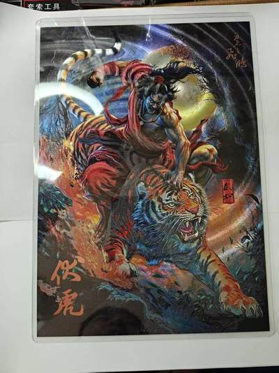 龙虎卡牌第五十四场 （无佣金，满120包邮，欢迎送拍） - 【编号229】A4粗闪大卡  百里卡牌  苍之飞鸿 - 伏虎