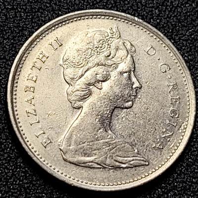 泉币菌-第107场-精品福利场 高币值 加拿大1968年1/4加拿大元 伊丽莎白二世 驯鹿 24mm