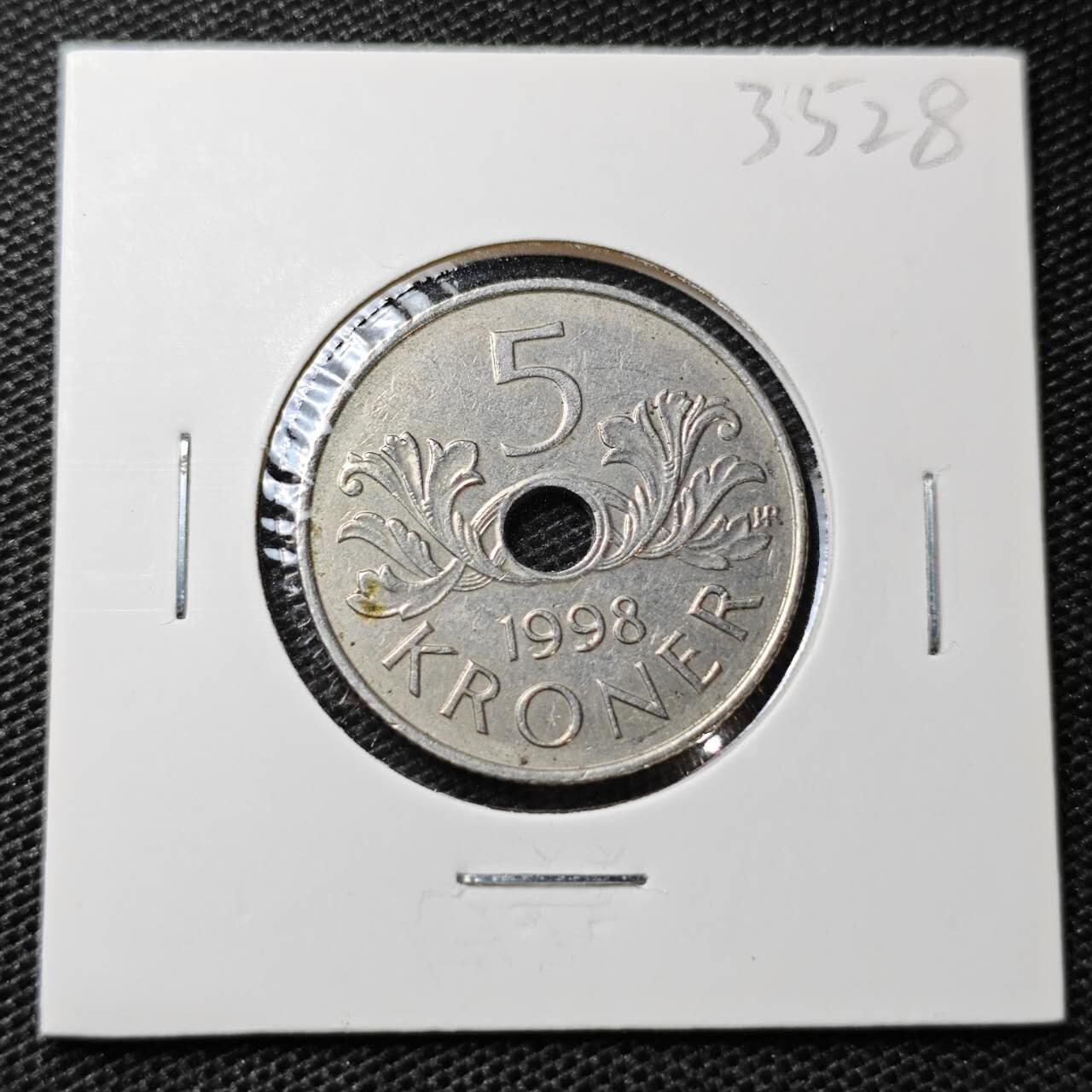 KK钱币收藏小铺 第335场 2月预留时间 周末发货  1998挪威5克朗