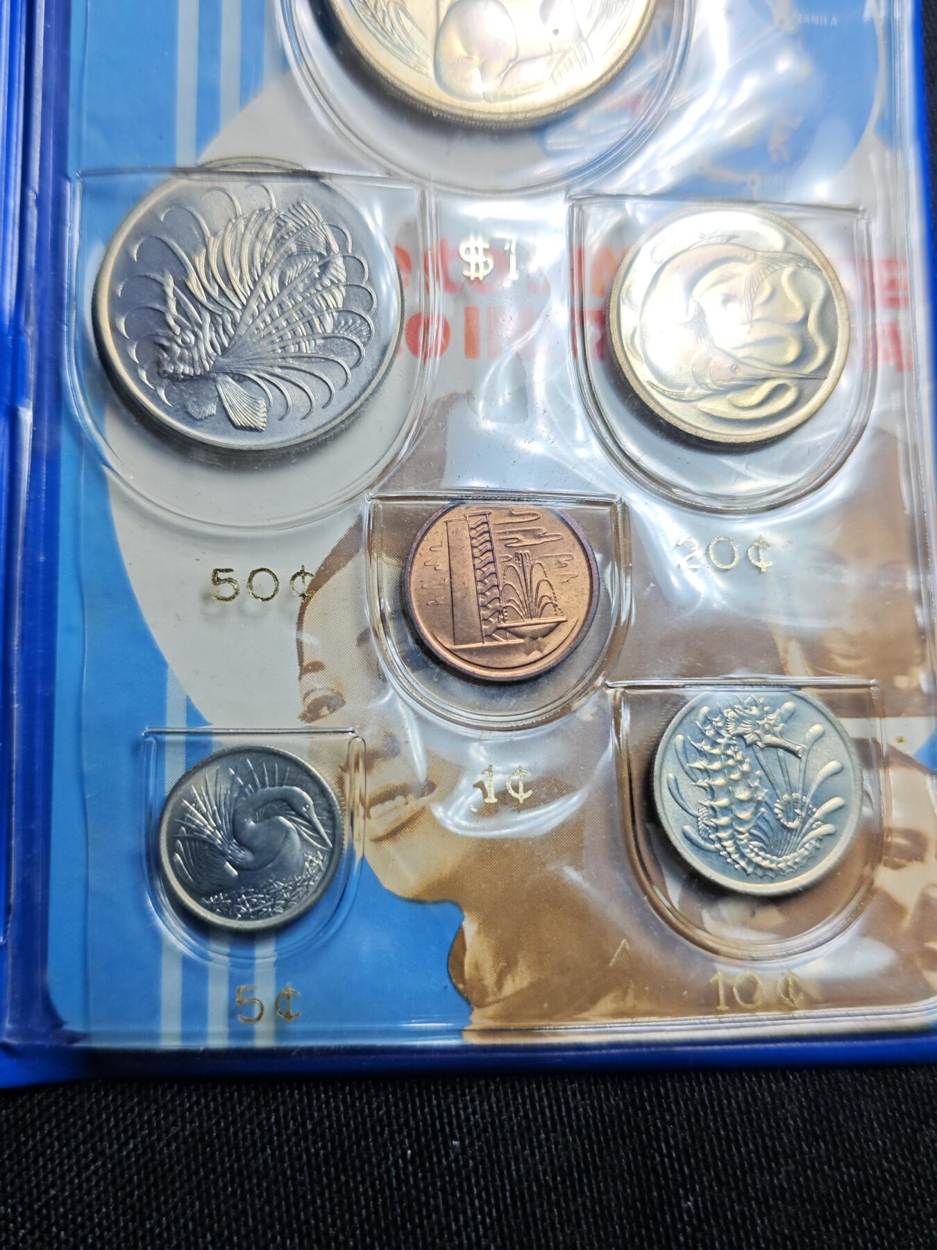 KK钱币收藏小铺 套币专场 2月预留时间 周末发货  1970新加坡大小面值清年一套 动物版好品！