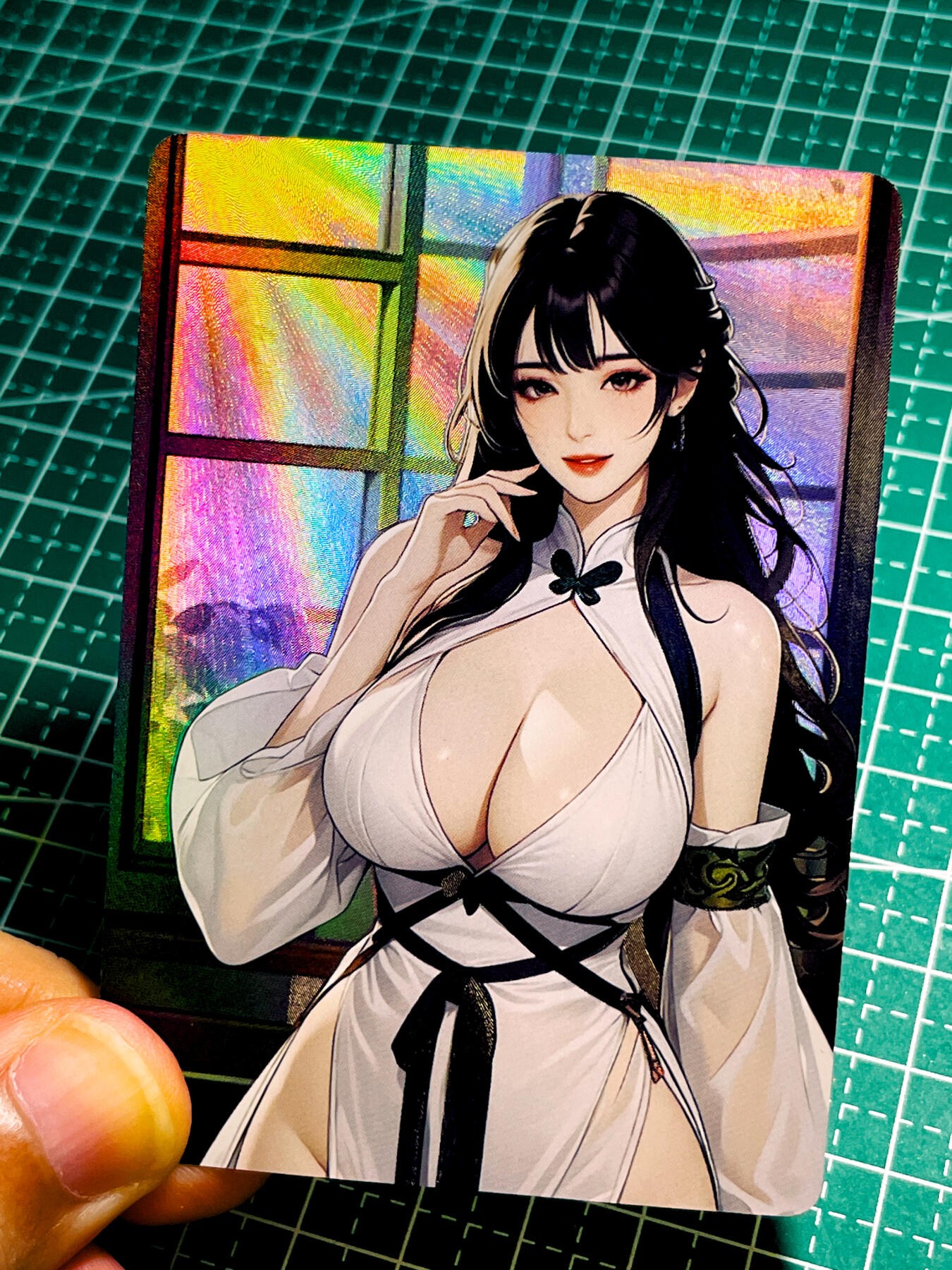 【关注参拍有赠卡】显眼宝31期  9.10日晚9:30截止 逝者如斯夫不舍昼夜 国风芳华 武侠系列  穆念慈 散配1张  粗彩闪工艺   大卡尺寸  63*88