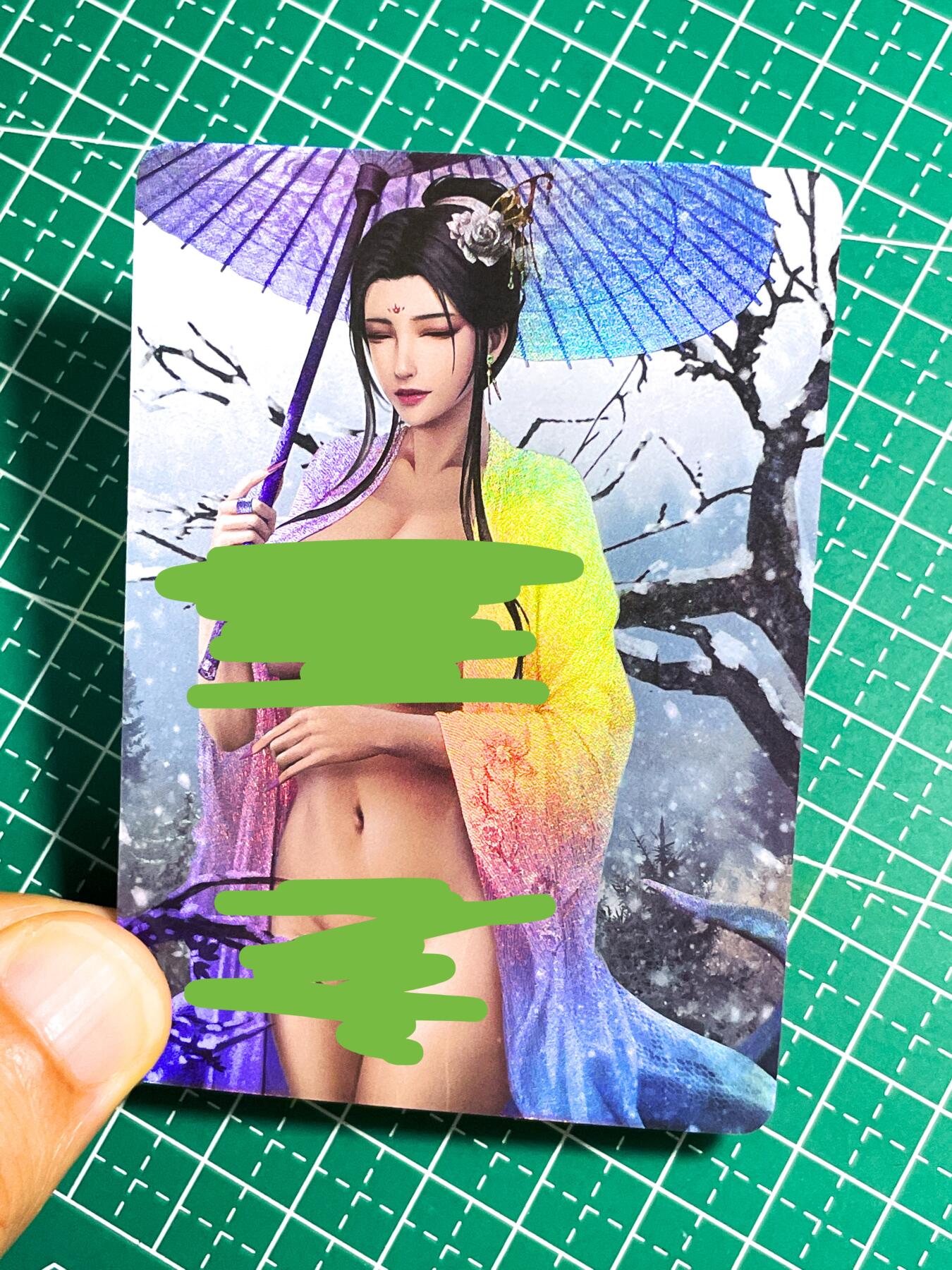 【关注参拍有赠卡】显眼宝31期  9.10日晚9:30截止 逝者如斯夫不舍昼夜 墨卡经典古风系列 散配1张 折光彩闪工艺  大卡尺寸  63*88